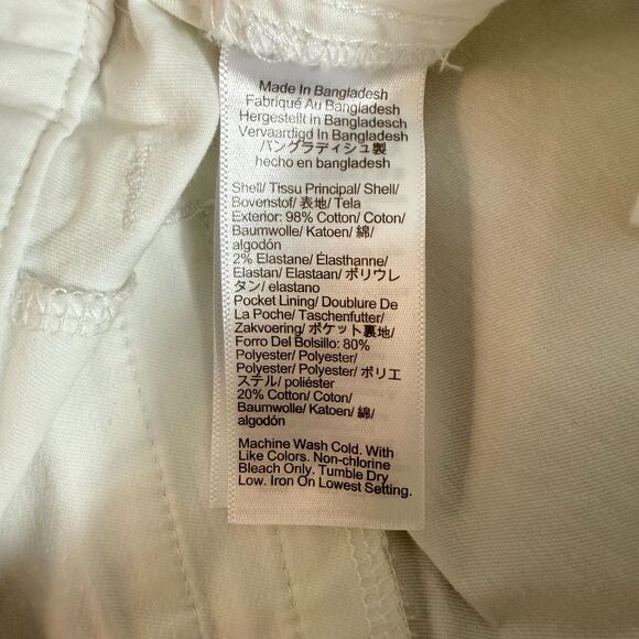 J.CREW 9” Frankie Bermuda Chino Short 6 White Slant Pockets Mid-Rise NWT B12 - Picture 6 of 6